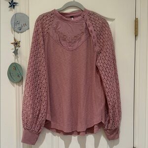 Pink long sleeve Women's Top